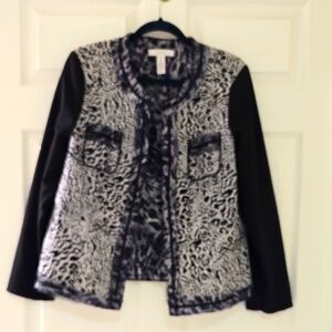 Chicos Animal Print Jacket